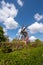 Traditional Dutch windmill used for grain grinding