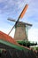 Traditional Dutch windmill. Zaandam, the Netherlands.