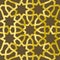 Traditional east geometric decorative pattern gold style. Arabic pattern background. Islamic ornament vector.