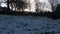 Traditional English Church yard after winter snow fall