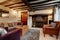 Traditional english cottage lounge with exposed beams