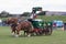 A traditional english horse drawn cart at an country show