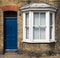 Traditional English house front entrance