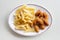 Traditional english scampi and chips