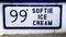 Traditional english seafront ice cream sign