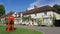 Traditional English village scene with attractive old houses. Hertfordshire. UK