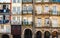 Traditional facades of houses in Ribeira district, Porto, Portugal