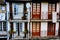 Traditional facades of old houses in Porto,