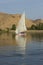 Traditional felluca sailing boat on Nile Rive in Aswan