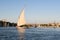 Traditional felucca in Nile, Egypt
