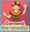 Traditional Female Garabato`s Dancer for Barranquilla`s Carnival, Vector Illustration