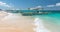 Traditional filipino asian ferry taxi tour boats on puka beach