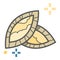 Traditional Finland rice bread. Vector illustration.