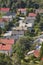 Traditional finnish town of Rauma from Torni viewpoint. Vertical