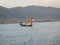 Traditional fisherman with conical net on Inle Lake Myanmar