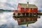 Traditional fisherman houses rorbu at Haholmen island, Norway