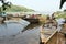 Traditional fisherman lake Kivu boat at Gisenyi