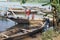 Traditional fisherman lake Kivu boat at Gisenyi