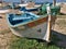 Traditional fishing boat on the Algarve beach - Portugal