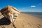 Traditional fishing boat on the beach of Colombia