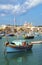 Traditional fishing boats marsaxlokk harbour malta