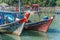 Traditional fishing boats at the Pulau Penang wharf