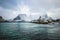 Traditional fishing settlements of Lofoten islands. Beautiful Norway landscape and old architecture.