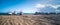 Traditional fishing vessels boats on the beach of Thorupstrand in Denmark