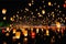 Traditional Flying Lantern Festival Celebration at Night