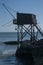 Traditional French fishing huts in Saint-Palais-sur-Mer