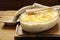 Traditional French potato gratin with cream