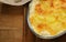 Traditional French potato gratin with cream