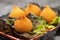 traditional fried coxinha on a plate