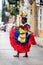 Traditional fruits street vendor in Cartagena de Indias called Palenquera