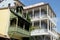 Traditional georgian houses with open balconies,Tbilisi