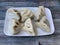 Traditional georgian khinkali in one of Tbilisi restaurants