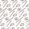 Traditional German baked pretzels, salty sticks seamless pattern