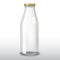Traditional glass milk bottle. EPS-10