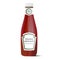 Traditional glass tomato ketchup bottle.