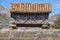 Traditional granary construction in Castilla y Leon. Rural landscape. Spain