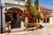 Traditional Greece architecture with Colourful buildings at Fiscardo village on the Ionian island of Kefalonia, Greece