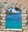 Traditional Greek architecture of venetian castle on Kythira