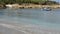 The traditional Greek boat for fishing near beach