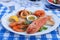 Traditional Greek fish plate meze