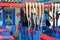 Traditional greek food Octopus drying in the sun