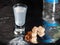 Traditional greek ouzo in shot glass