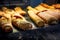 Traditional Greek pastries in a bakery