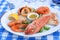 Traditional Greek tavern fish plate meze