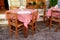 Traditional Greek Tavern Tables