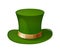Traditional green hat of leprechaun, gnome, for St. Patrick`s Day.